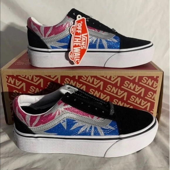 Vans Old Skool Platform Sneakers After Dark 4/20 3mm Reflective Womans Sizings - Picture 5 of 10